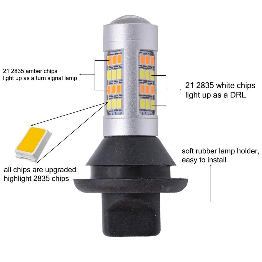 2Pcs 12V 1156 7506 BAU15S Amber-White Switchback Car LED DRL Turn Signal Lights
2Pcs 12V 1156 7506 BAU15S Amber-White Switchback Car LED DRL Turn Signal Lights