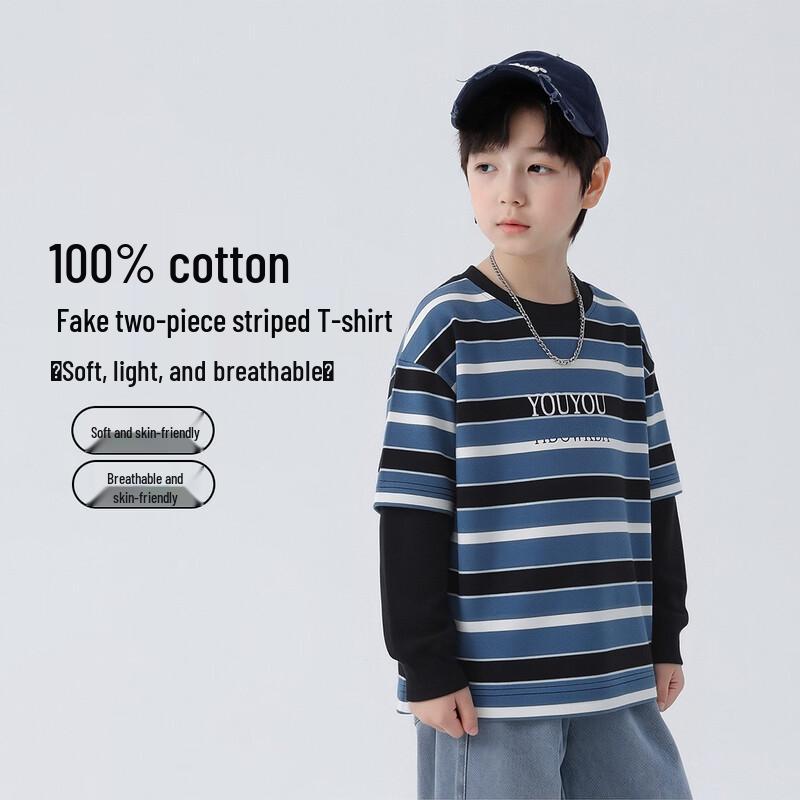 Yoyotale Boys Cotton Long Sleeve T-Shirt 160
Yoyotale Boys Cotton Long Sleeve T-Shirt 160