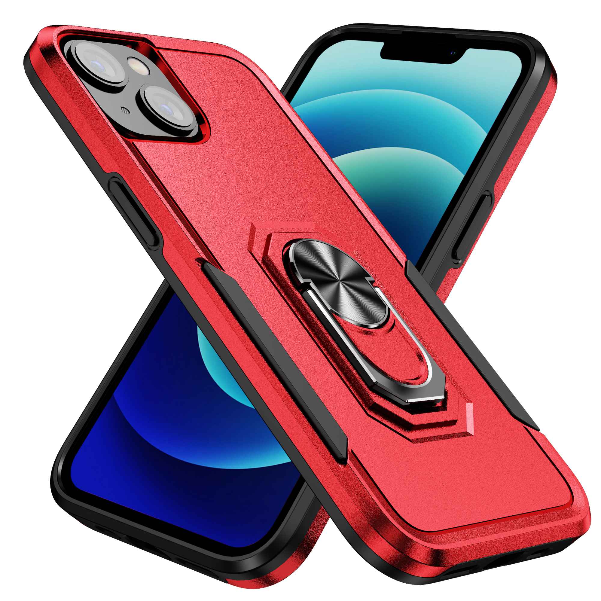 For iPhone 14 6.1 inch Shockproof Case PC+TPU Anti-Scratch Slim Cover Anti-Drop Phone Case with Kickstand Red/Black
For iPhone 14 6.1 inch Shockproof Case PC+TPU Anti-Scratch Slim Cover Anti-Drop Phone Case with Kickstand Red/Black