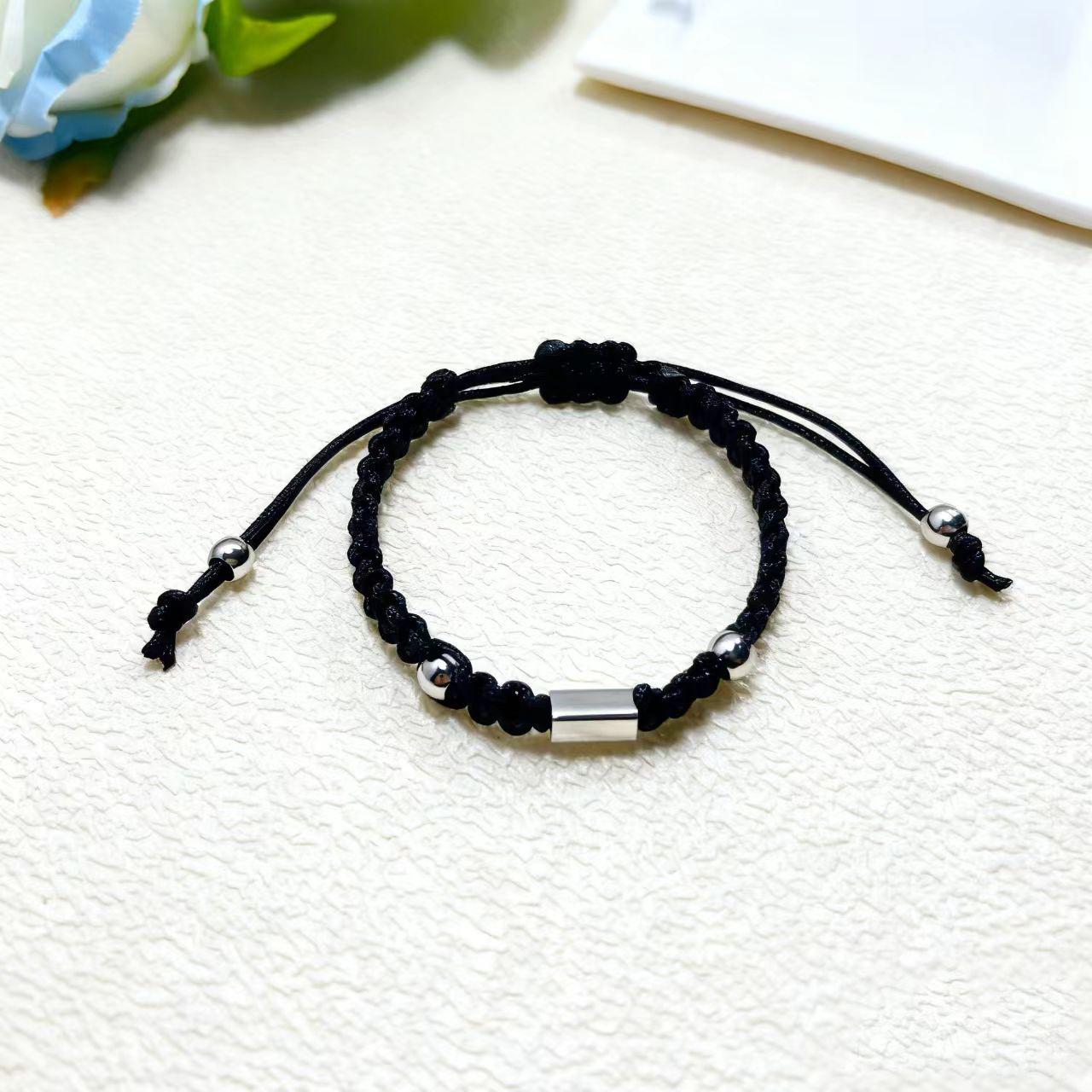 Adjustable Handmade Multi-color Woven Stainless Steel Bracelet - Fashionable, Simple, and Custom Engraving Available
Adjustable Handmade Multi-color Woven Stainless Steel Bracelet - Fashionable, Simple, and Custom Engraving Available