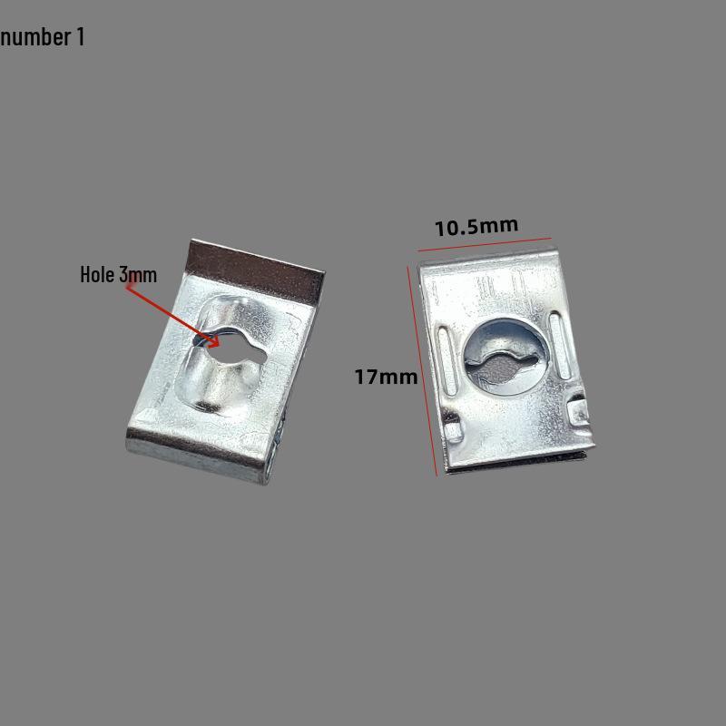 Universal Car License Plate Mounting Kit: U-Shaped Screw Base with Metal Nut and Iron Clip
Universal Car License Plate Mounting Kit: U-Shaped Screw Base with Metal Nut and Iron Clip