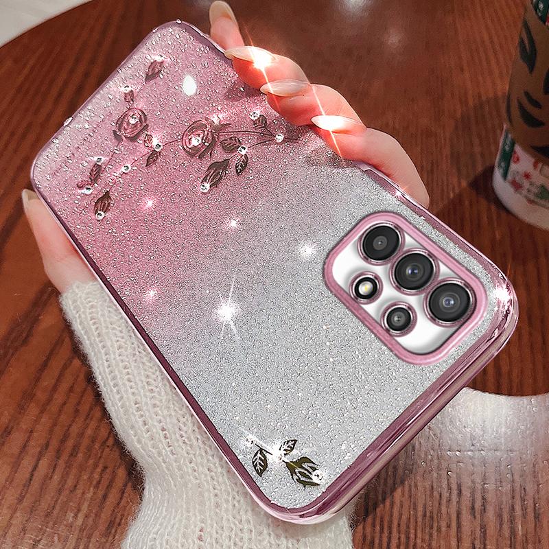 KADEM Slim-Fit Phone Case with Rhinestone Decor for Samsung Galaxy A33 5G,Gradient Glitter Powder Flower TPU Cover Blue
KADEM Slim-Fit Phone Case with Rhinestone Decor for Samsung Galaxy A33 5G,Gradient Glitter Powder Flower TPU Cover Blue