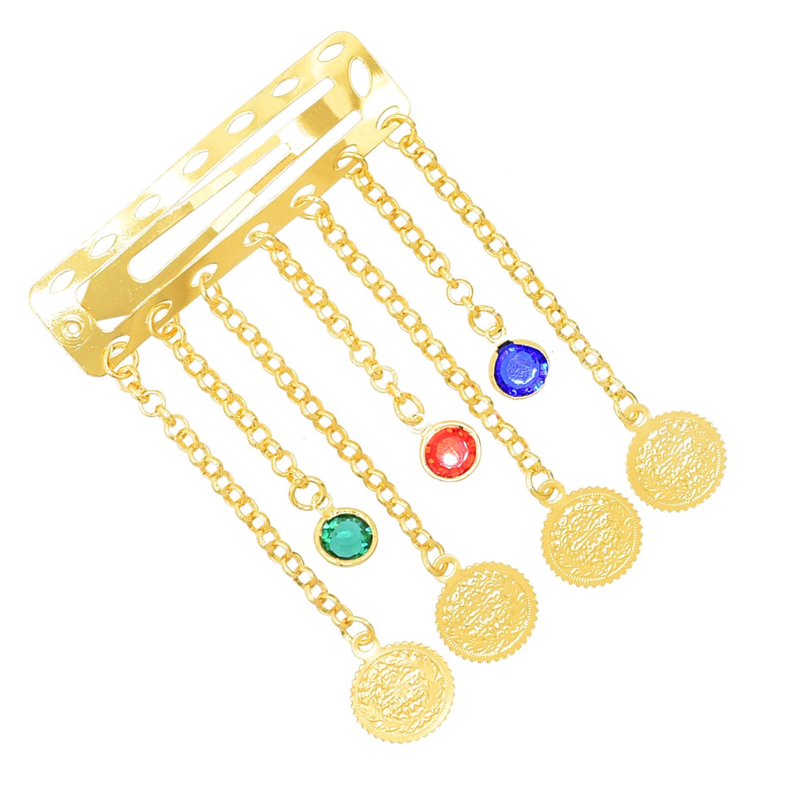 Gold Alloy Vintage Coin Tassels Hairpin Hair Clip With Sparkling Rhinestones Fashion Hair Accesories For Bang Styling B
Gold Alloy Vintage Coin Tassels Hairpin Hair Clip With Sparkling Rhinestones Fashion Hair Accesories For Bang Styling B