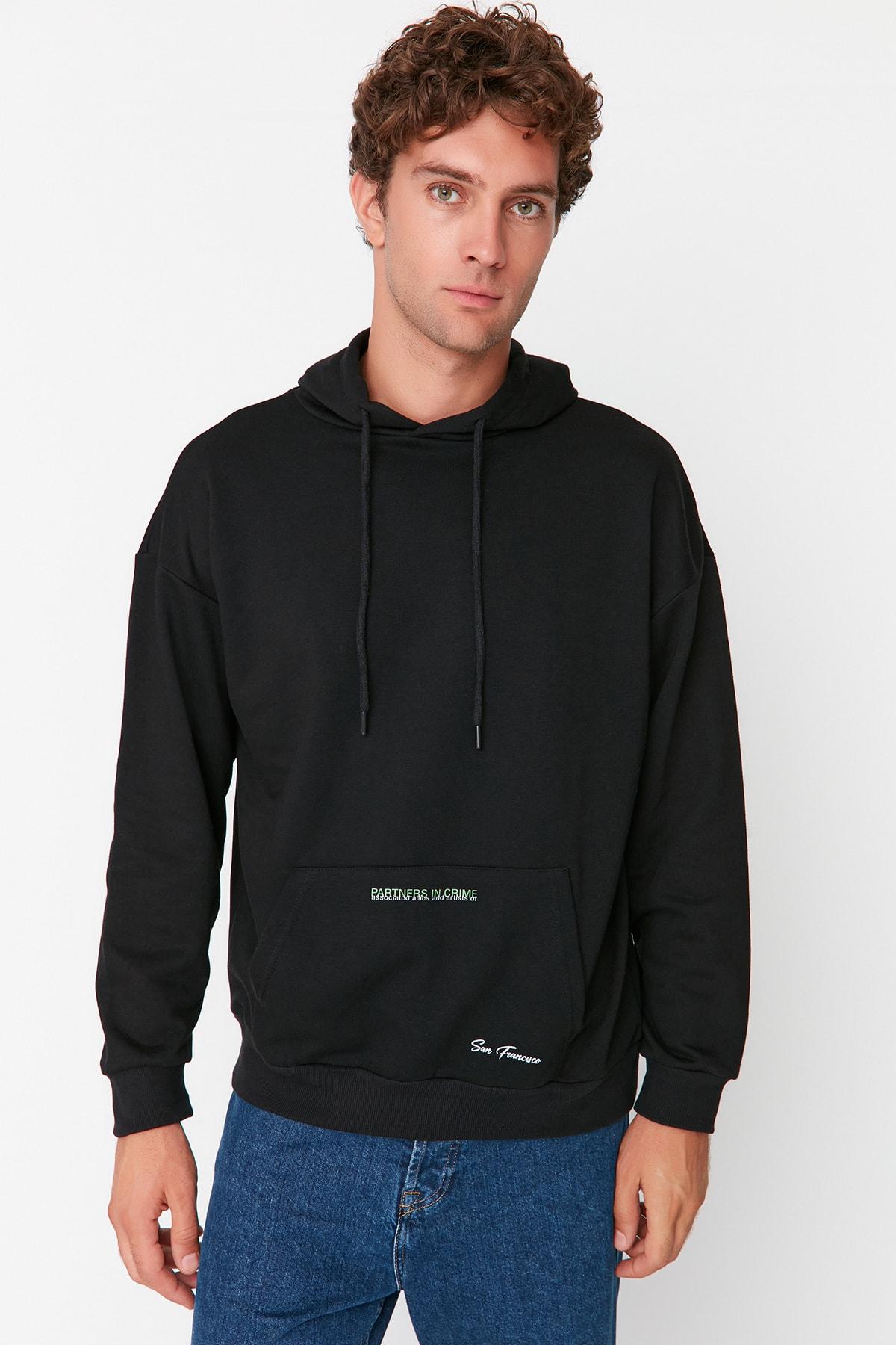 Мужская черная хлопковая толстовка с капюшоном Oversize с принтом TMNAW23SW00078..
Мужская черная хлопковая толстовка с капюшоном Oversize с принтом TMNAW23SW00078..