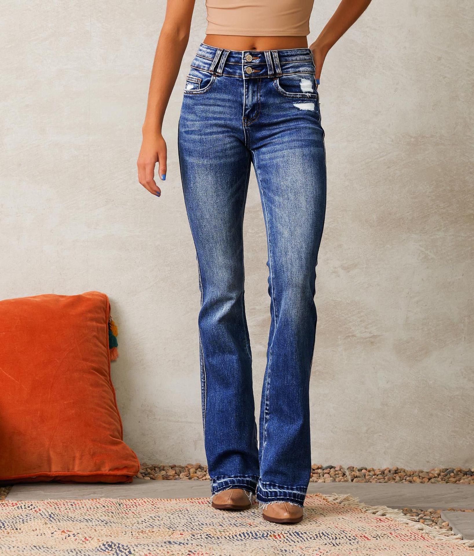 Cross-Border Women s Retro Ripped Jeans, 2025 Spring Micro-Flare Washed Street Style M темно-синього кольору
Cross-Border Women s Retro Ripped Jeans, 2025 Spring Micro-Flare Washed Street Style M темно-синього кольору