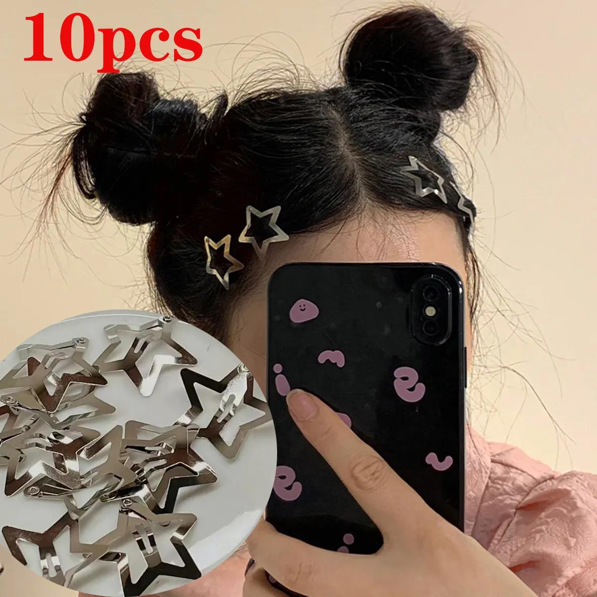 10Pcs Y2K Silver Star Hair Clips for Girls Filigree Star Metal Snap Clip Hairpins Barrettes Hair Jewelry Nickle Free Bobby Pin
10Pcs Y2K Silver Star Hair Clips for Girls Filigree Star Metal Snap Clip Hairpins Barrettes Hair Jewelry Nickle Free Bobby Pin