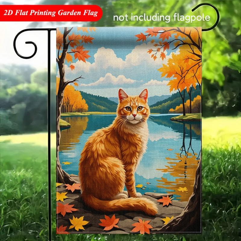 1pc 2D Flat Printing Garden Flag Orange Cat By Scenic Lake Garden Flag Double-Sided Printed Outdoor Decor
1pc 2D Flat Printing Garden Flag Orange Cat By Scenic Lake Garden Flag Double-Sided Printed Outdoor Decor