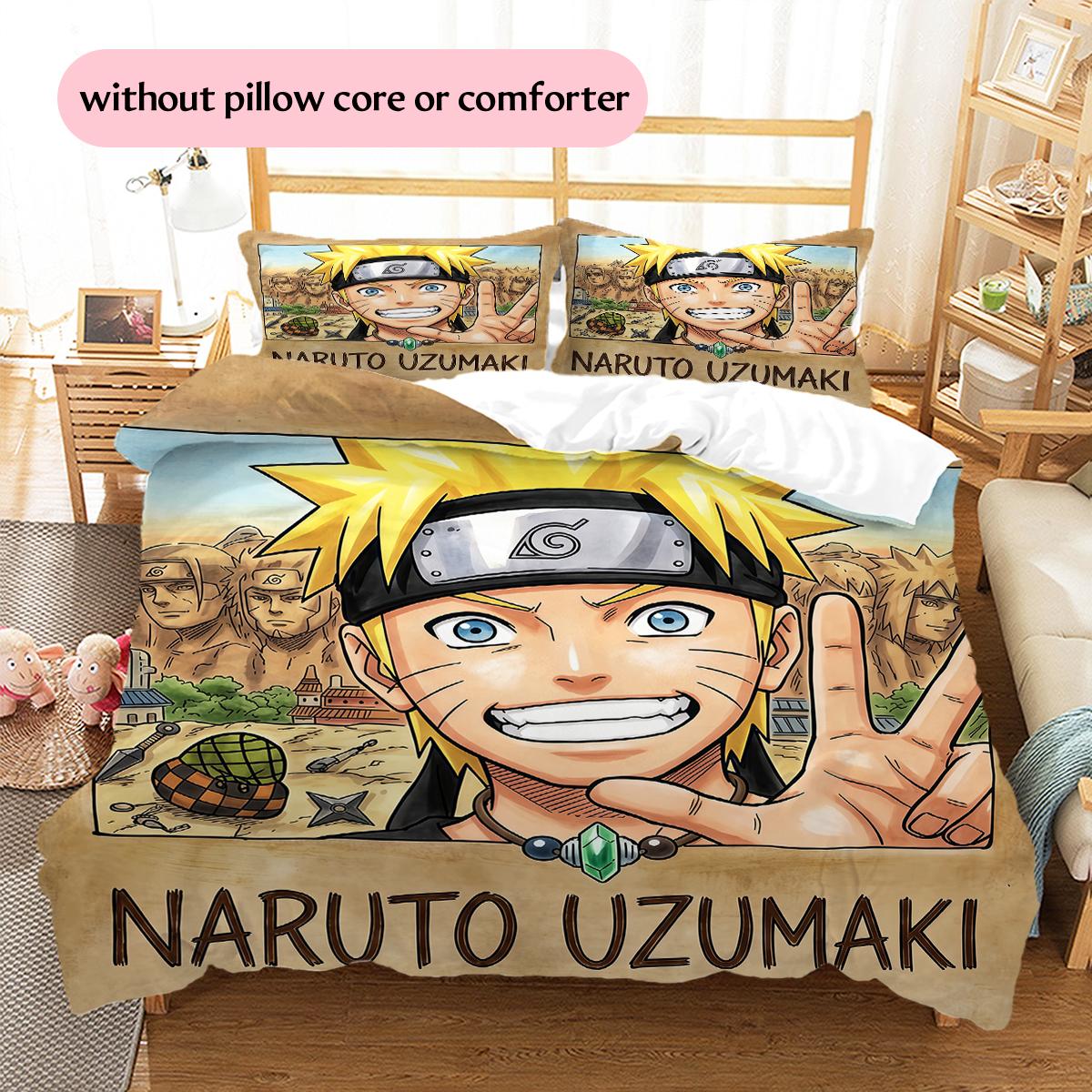 Naruto Iconic Symbols & Group Pattern Bedding Home Decoration Festival Gift (1 * duvet cover + 2 * pillowcase, without core) 135x200cm
Naruto Iconic Symbols & Group Pattern Bedding Home Decoration Festival Gift (1 * duvet cover + 2 * pillowcase, without core) 135x200cm