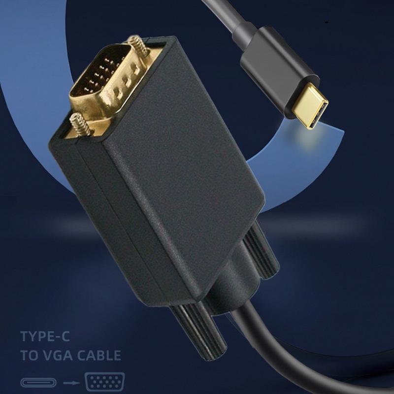 1.8m USB-C to VGA Converter Cable for Monitor and Laptop
1.8m USB-C to VGA Converter Cable for Monitor and Laptop