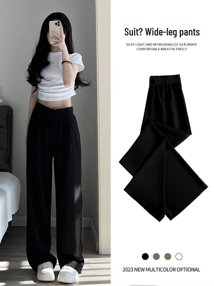 Women s High-Waist Black Wide-Leg Suit Pants - Spring 2024 Slim, Casual, Straight, Elegant Draped Style L
Women s High-Waist Black Wide-Leg Suit Pants - Spring 2024 Slim, Casual, Straight, Elegant Draped Style L