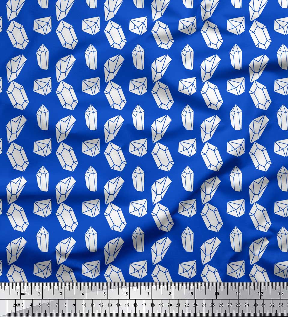 Soimoi Blue Japan Crepe Satin Ткань Кристалл Камень Геометрический принт Ткань на метр 42 дюйма 42 Inch Wide - Poly Crepe синий
Soimoi Blue Japan Crepe Satin Ткань Кристалл Камень Геометрический принт Ткань на метр 42 дюйма 42 Inch Wide - Poly Crepe синий