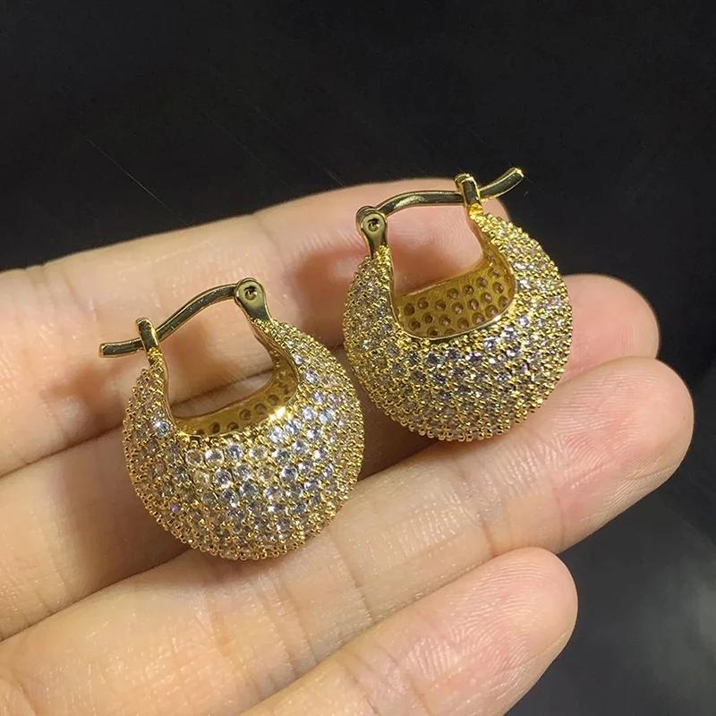 Huitan Luxury Women Hoop Earrings Silver Color/Gold Color Ball Design Party Wedding Accessories Inlaid Bright CZ Jewelry
Huitan Luxury Women Hoop Earrings Silver Color/Gold Color Ball Design Party Wedding Accessories Inlaid Bright CZ Jewelry