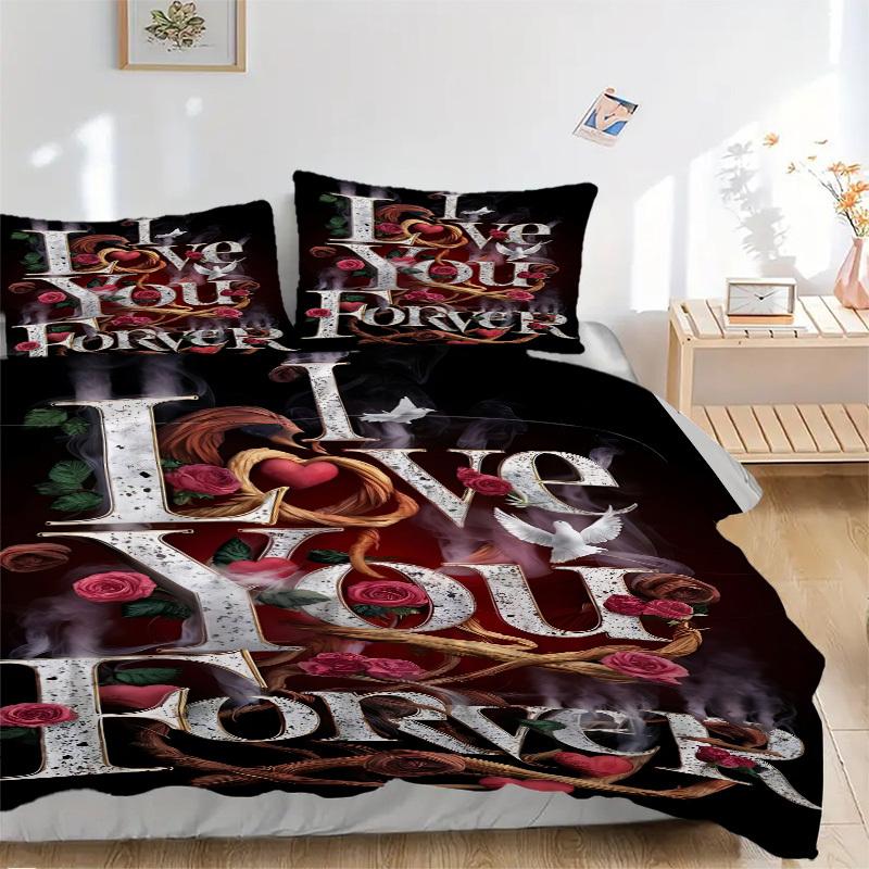 3pcs Love You Forever Duvet Cover Set, Cover For Bedroom Guest Room (1 Duvet Cover + 2 Pillowcase, Without Quilt), yy250922223 135x200cm
3pcs Love You Forever Duvet Cover Set, Cover For Bedroom Guest Room (1 Duvet Cover + 2 Pillowcase, Without Quilt), yy250922223 135x200cm