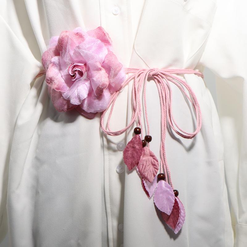Casual Wild Chiffon Big Flower Lady Thin Belt Sweet Tassel Braid Decoration Elegant Handmade Flower Fine Women Dress Belt
Casual Wild Chiffon Big Flower Lady Thin Belt Sweet Tassel Braid Decoration Elegant Handmade Flower Fine Women Dress Belt