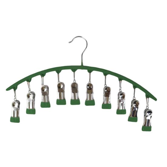 Вешалка для хранения в шкафу с 10 зажимами, большая вместимость, прочная, несущая, ветрозащитная, многофункциональная, для белья зелёный
Вешалка для хранения в шкафу с 10 зажимами, большая вместимость, прочная, несущая, ветрозащитная, многофункциональная, для белья зелёный