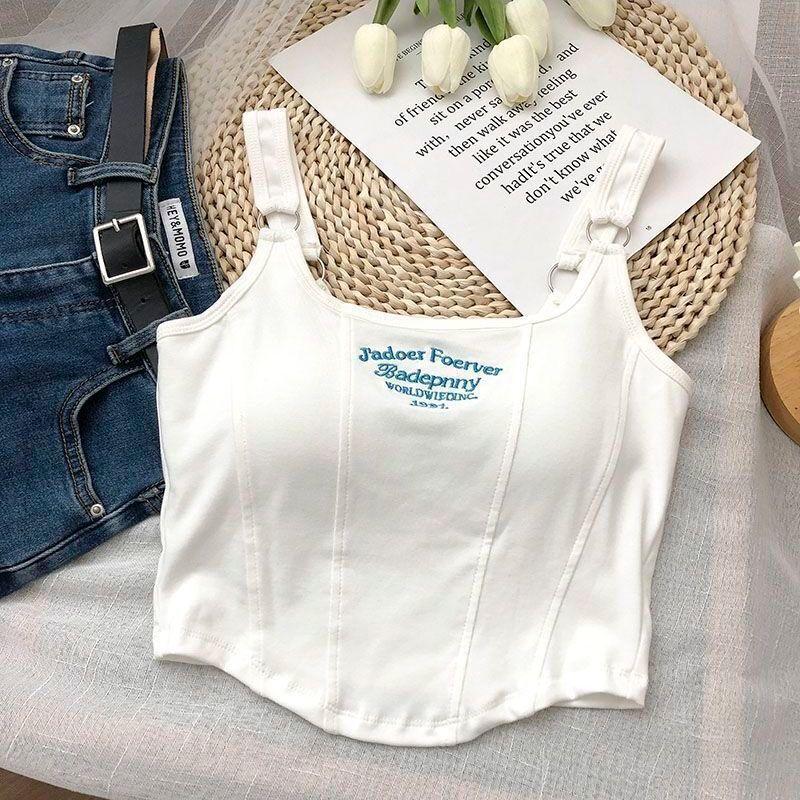Pure desire letter embroidery printing short suspender vest beautiful back belt chest pad chest wrap outer wear bottom top women One size fits all【 40-60kg 】 белый
Pure desire letter embroidery printing short suspender vest beautiful back belt chest pad chest wrap outer wear bottom top women One size fits all【 40-60kg 】 белый