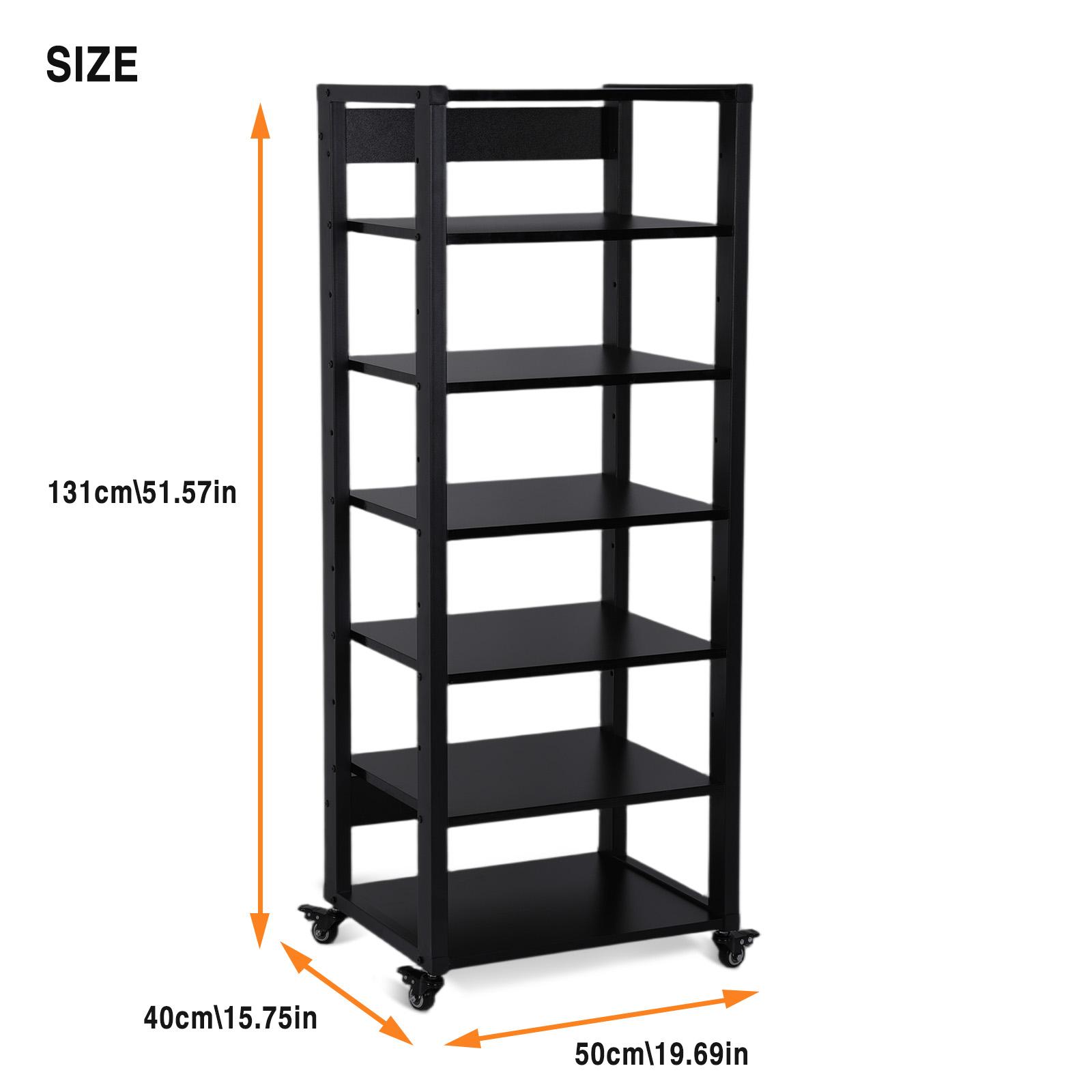 7-Tier Audio AV Media Stand with Caster Wheels Mobile Game Console Stand with Adjustable Shelves Suitable for Home and Office чёрный
7-Tier Audio AV Media Stand with Caster Wheels Mobile Game Console Stand with Adjustable Shelves Suitable for Home and Office чёрный