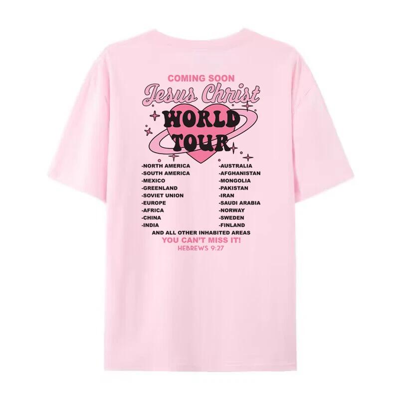 Jesus World Tour Fashion Streetwear TShirt Funny Christian T Shirt Women Oversized Cute Bible Verse Tees Unisex Faith Tops Gift 4XL
Jesus World Tour Fashion Streetwear TShirt Funny Christian T Shirt Women Oversized Cute Bible Verse Tees Unisex Faith Tops Gift 4XL