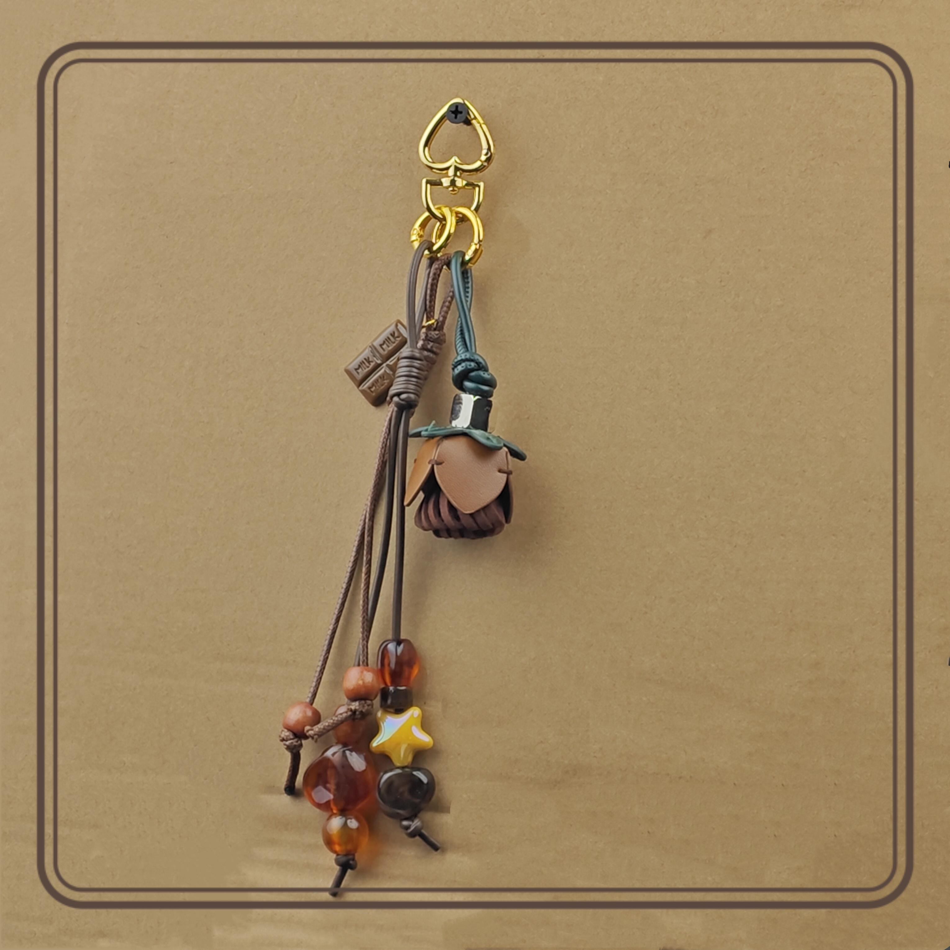 Brown Bag Charms Heart Keychain Little Bear Flower Shaped Woven Rope Volleyball Pendant High-End Women s Gift Ornament
Brown Bag Charms Heart Keychain Little Bear Flower Shaped Woven Rope Volleyball Pendant High-End Women s Gift Ornament