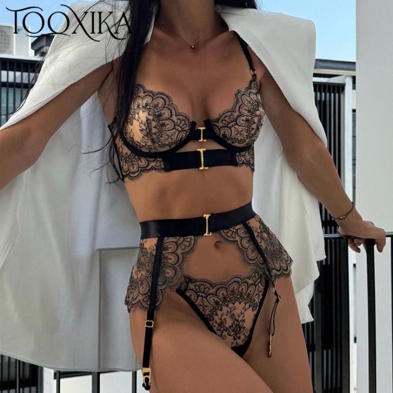 Бюстгальтер Tooxika с вышивкой и открытой грудью, сложное металлическое сексуальное нижнее белье, комплект из 3 предметов
Бюстгальтер Tooxika с вышивкой и открытой грудью, сложное металлическое сексуальное нижнее белье, комплект из 3 предметов