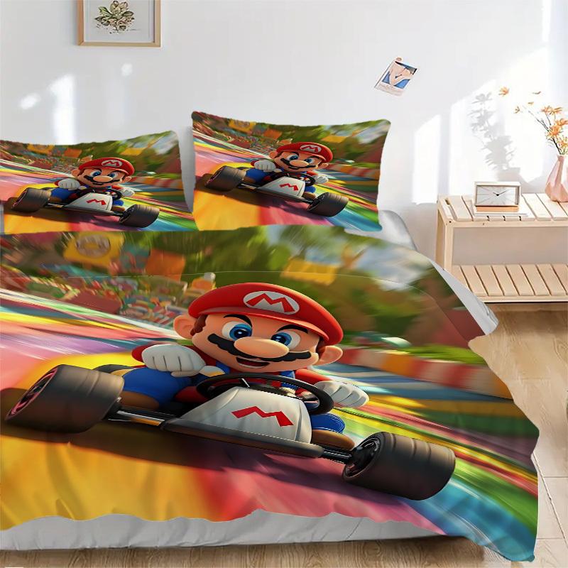3pcs Mario Kart Cover Set, 1 Cover + 2 Pillowcases (No Insert), Bedding for All Seasons, Bedding,Bedroom Decor yy250922059 135x200cm
3pcs Mario Kart Cover Set, 1 Cover + 2 Pillowcases (No Insert), Bedding for All Seasons, Bedding,Bedroom Decor yy250922059 135x200cm