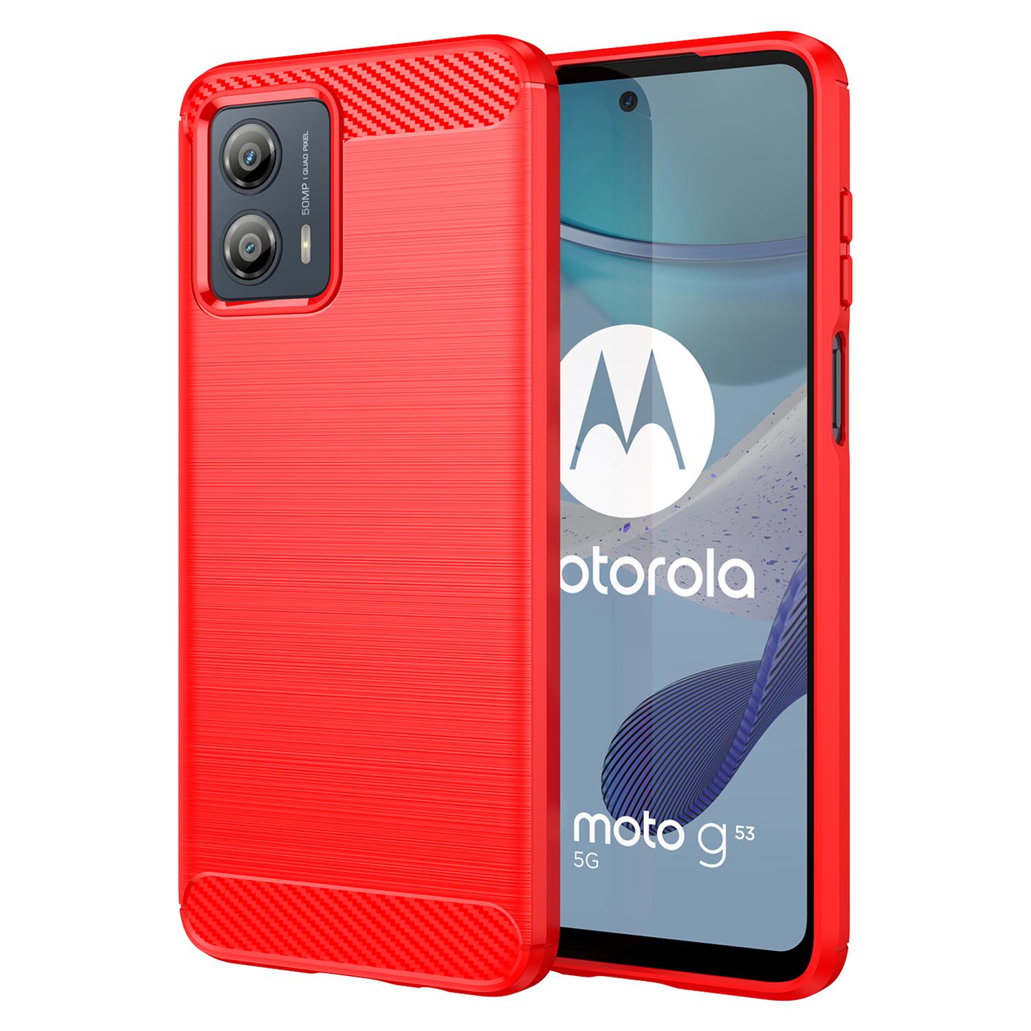 For Motorola Moto G53 5G Brushed Phone Case Carbon Fiber Texture Phone Shell Mobile Phone Cover Red
For Motorola Moto G53 5G Brushed Phone Case Carbon Fiber Texture Phone Shell Mobile Phone Cover Red