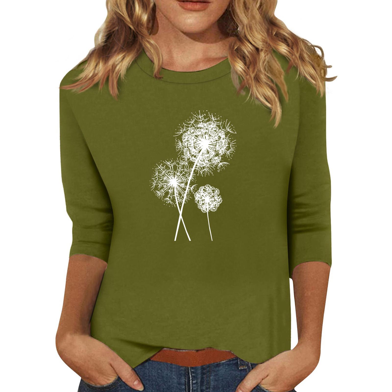 Женский модный повседневный топ с круглым вырезом и короткими рукавами 3/4 с принтом L
Женский модный повседневный топ с круглым вырезом и короткими рукавами 3/4 с принтом L