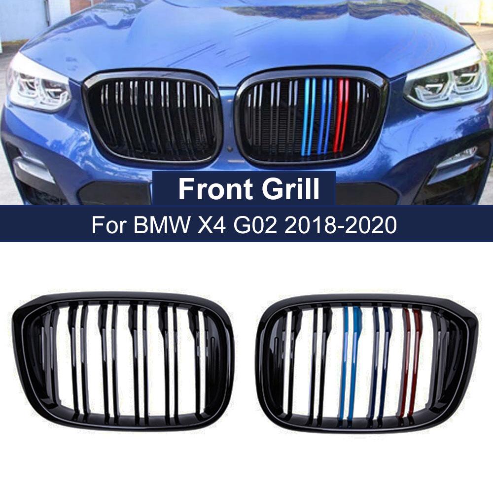 2 шт., глянцевая черная решетка переднего бампера для BMW 3 4 X3 X4 G01 G02 2018-M, цветные двойные решетки для автомобиля
2 шт., глянцевая черная решетка переднего бампера для BMW 3 4 X3 X4 G01 G02 2018-M, цветные двойные решетки для автомобиля
