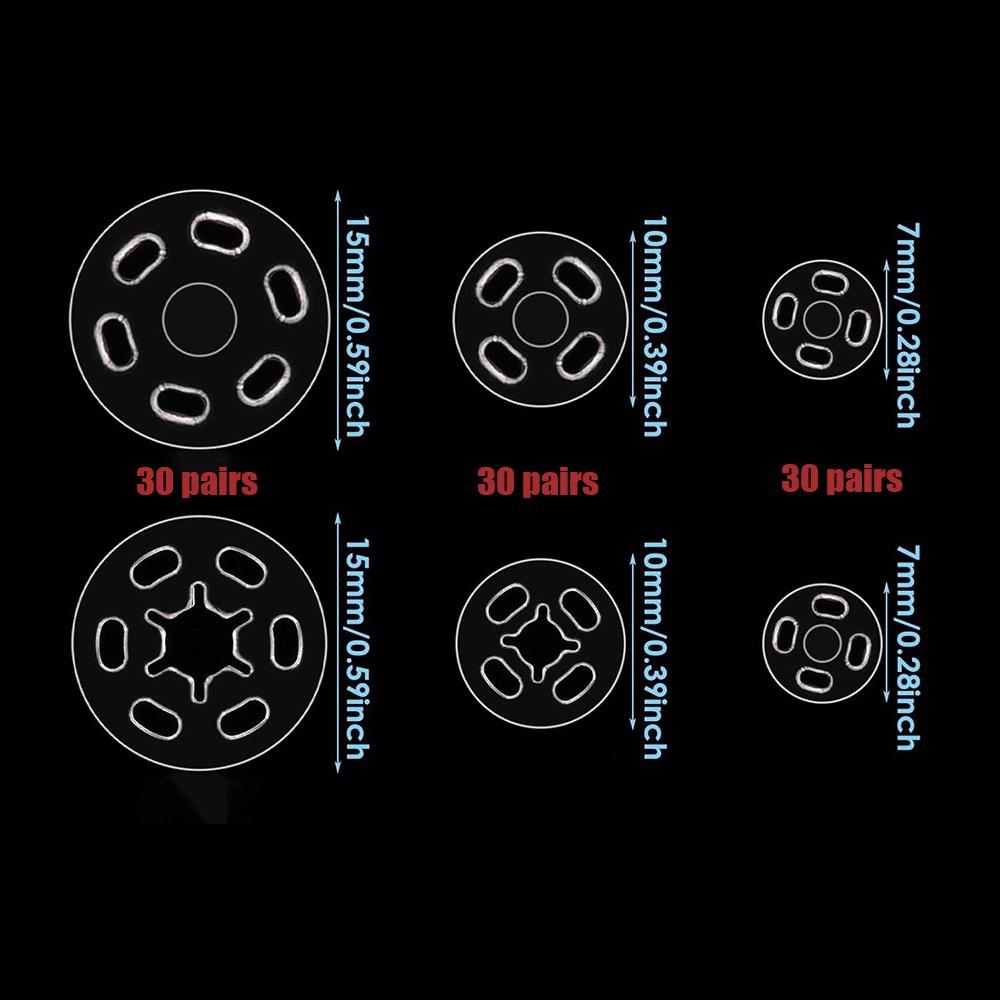 90Sets Plastic Sew-on Snap Buttons Invisible Snap Fasteners Buttons Round Clear Press Button for Sewing Clothing DIY Craft
90Sets Plastic Sew-on Snap Buttons Invisible Snap Fasteners Buttons Round Clear Press Button for Sewing Clothing DIY Craft