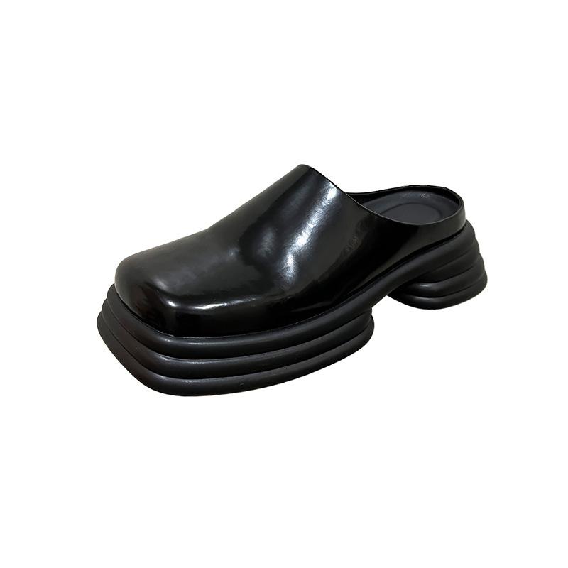 catwalk model, muffin thick-soled bag head half slippers, new spring and summer retro square head half-drag leather shoes 43 чорний
catwalk model, muffin thick-soled bag head half slippers, new spring and summer retro square head half-drag leather shoes 43 чорний