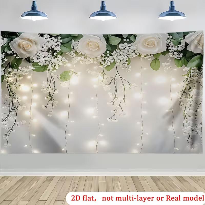2D Elegant White Rose Backdrop Greenery Photography Background Banner 47.2x31.5inch/120*80cm
2D Elegant White Rose Backdrop Greenery Photography Background Banner 47.2x31.5inch/120*80cm