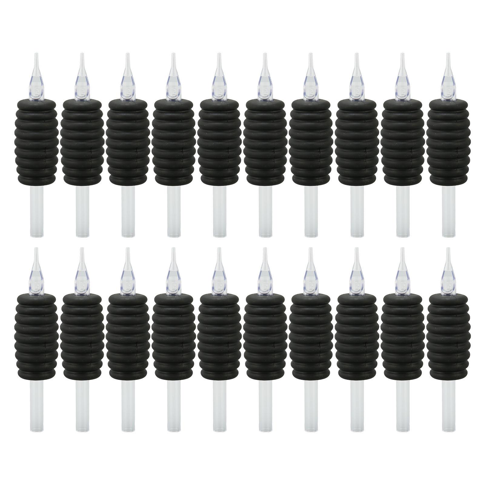 20pcs Tattoo Tube Grip Black 5RT Silicone Lightweight Stable Disposable Tattoo Tip Tubes 0.98in
20pcs Tattoo Tube Grip Black 5RT Silicone Lightweight Stable Disposable Tattoo Tip Tubes 0.98in