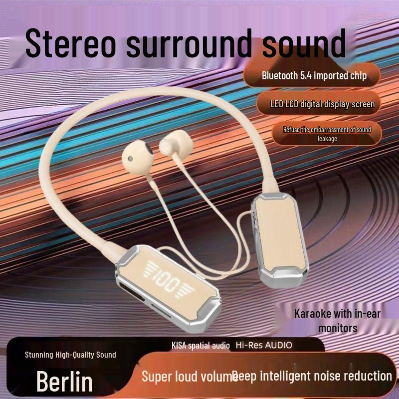 2025 Neckband Bluetooth Headphones: Long Standby, Digital Display, Sport-Friendly with K-Song Ear Monitor Bag
2025 Neckband Bluetooth Headphones: Long Standby, Digital Display, Sport-Friendly with K-Song Ear Monitor Bag
