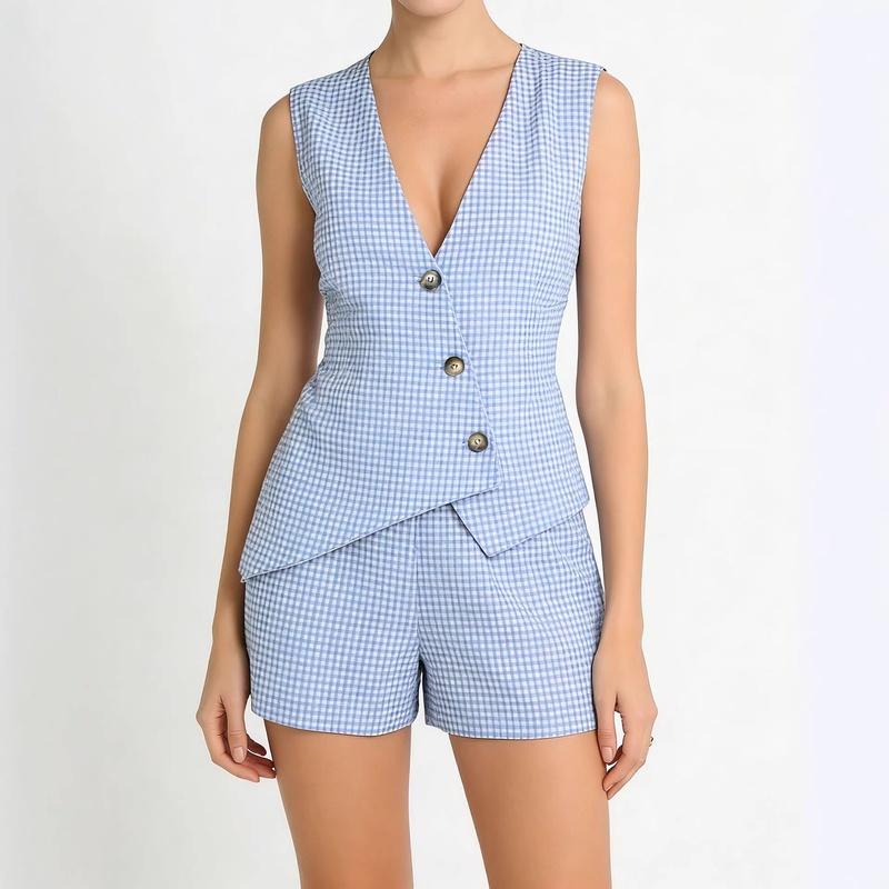 Women Clothing Shorts Set European Style Summer Tank V-Neck Fashion Two Piece XL синій
Women Clothing Shorts Set European Style Summer Tank V-Neck Fashion Two Piece XL синій