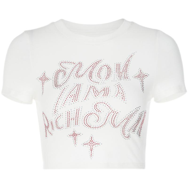 Готическая уличная одежда, белый укороченный топ, винтажная женская футболка со стразами для отдыха, одежда Y2K, облегающая футболка в стиле панк для девочек и малышей M
Готическая уличная одежда, белый укороченный топ, винтажная женская футболка со стразами для отдыха, одежда Y2K, облегающая футболка в стиле панк для девочек и малышей M