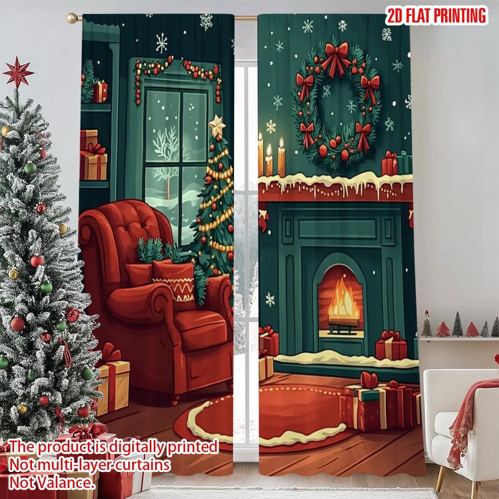 Flat Printing Merry Christmas Curtain Polyester Without Electricity Festive Holiday General Set Of 2 Made Washable W100*H70(CM)-Grommet top&2PCS
Flat Printing Merry Christmas Curtain Polyester Without Electricity Festive Holiday General Set Of 2 Made Washable W100*H70(CM)-Grommet top&2PCS
