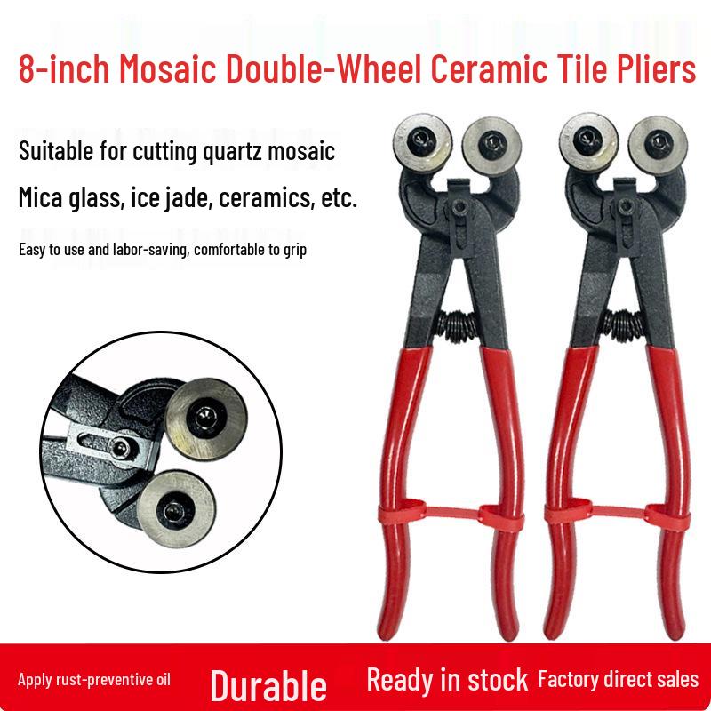 8 Mosaic Double-Wheel Tile & Glass Edging Pliers - DIY Cutting Tool
8 Mosaic Double-Wheel Tile & Glass Edging Pliers - DIY Cutting Tool