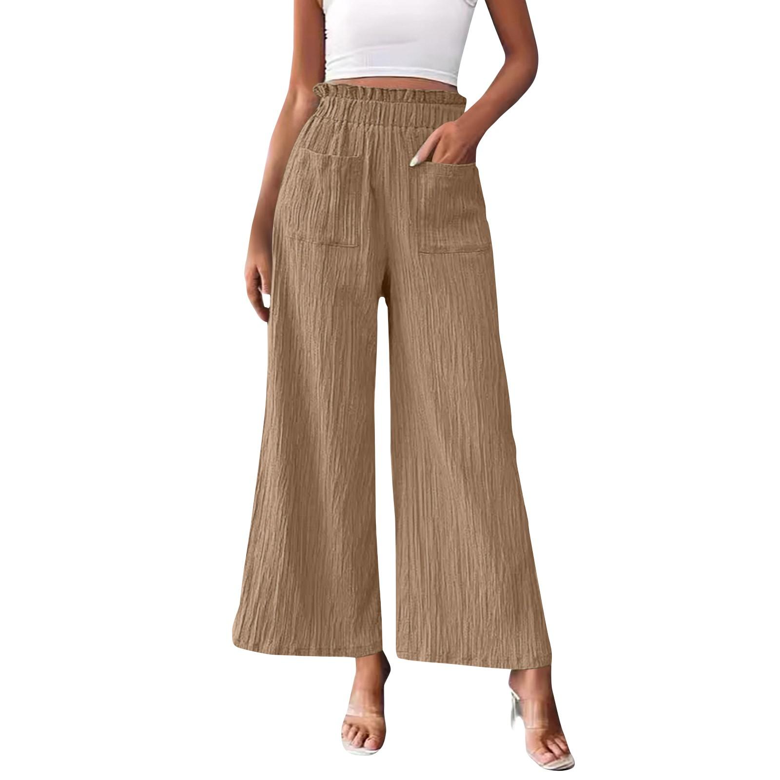 Женские однотонные повседневные свободные широкие брюки узкие длинные брюки M хаки
Женские однотонные повседневные свободные широкие брюки узкие длинные брюки M хаки