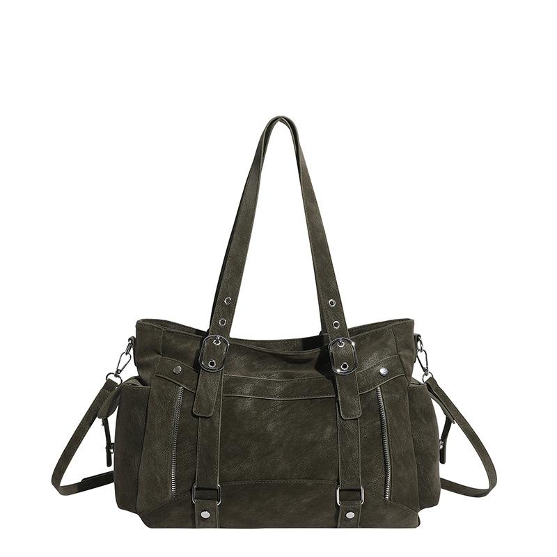 Women s Vintage Suede Leather Tote Bag Metal Buckle Strap Multi-Zipper Pockets Large Capacity Daily Crossbody Bag Shoulder Bag
Women s Vintage Suede Leather Tote Bag Metal Buckle Strap Multi-Zipper Pockets Large Capacity Daily Crossbody Bag Shoulder Bag