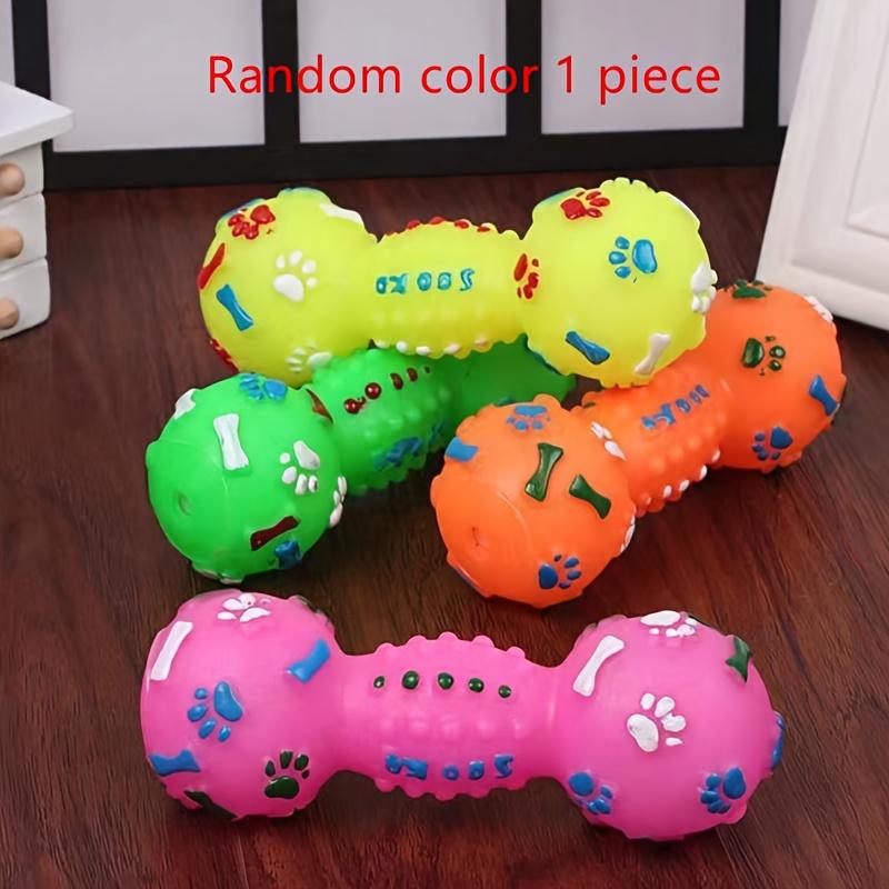 Interactive squeaky dumbbell dog toy, designed specifically for small dogs, made of durable rubber material
Interactive squeaky dumbbell dog toy, designed specifically for small dogs, made of durable rubber material