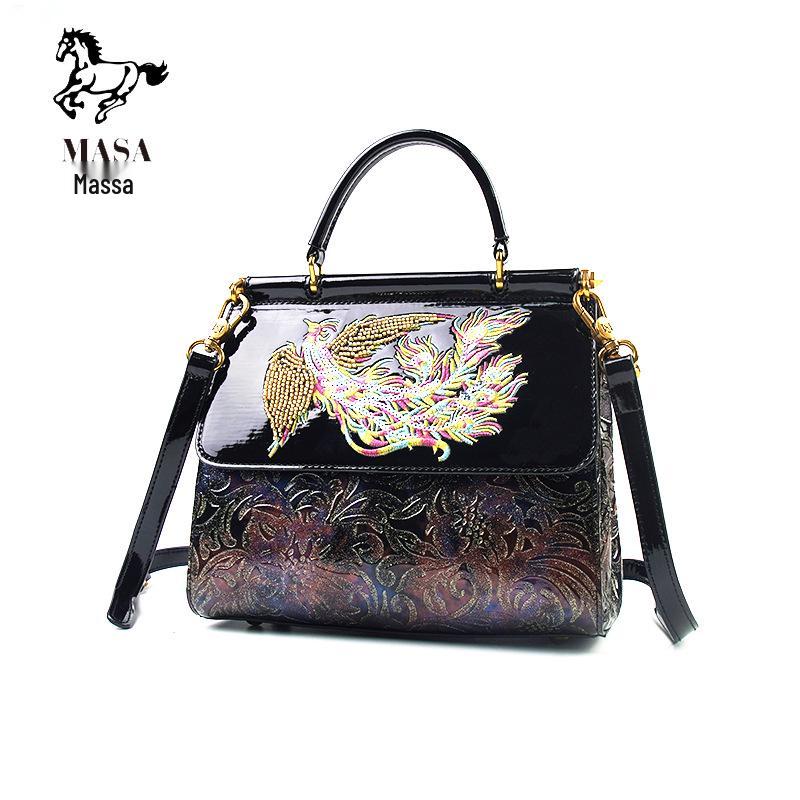 2025 Spring/Summer Genuine Leather Retro Embroidered Monogram Crossbody Handbag for Women One Size
2025 Spring/Summer Genuine Leather Retro Embroidered Monogram Crossbody Handbag for Women One Size