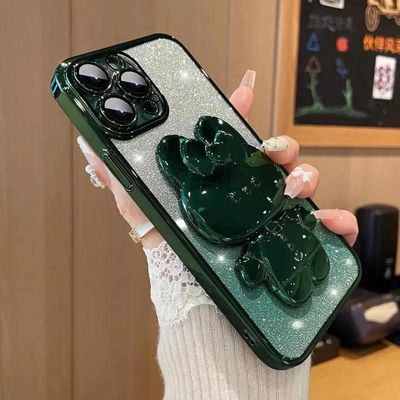 Rabbit Mirror Phone Holder Gradient Glitter Case For iPhone 16 14 13 12 11 15 Pro Max 16 Plus Stand Cover with Len Films For iPhone15 Pro Max
Rabbit Mirror Phone Holder Gradient Glitter Case For iPhone 16 14 13 12 11 15 Pro Max 16 Plus Stand Cover with Len Films For iPhone15 Pro Max