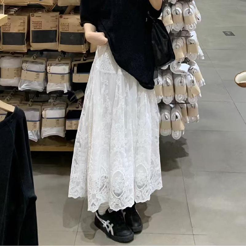 White Skirt for Women In Spring and Summer New Design Lace Lace A-line Skirt High-waisted Temperament Fairy Skirt XL білий
White Skirt for Women In Spring and Summer New Design Lace Lace A-line Skirt High-waisted Temperament Fairy Skirt XL білий