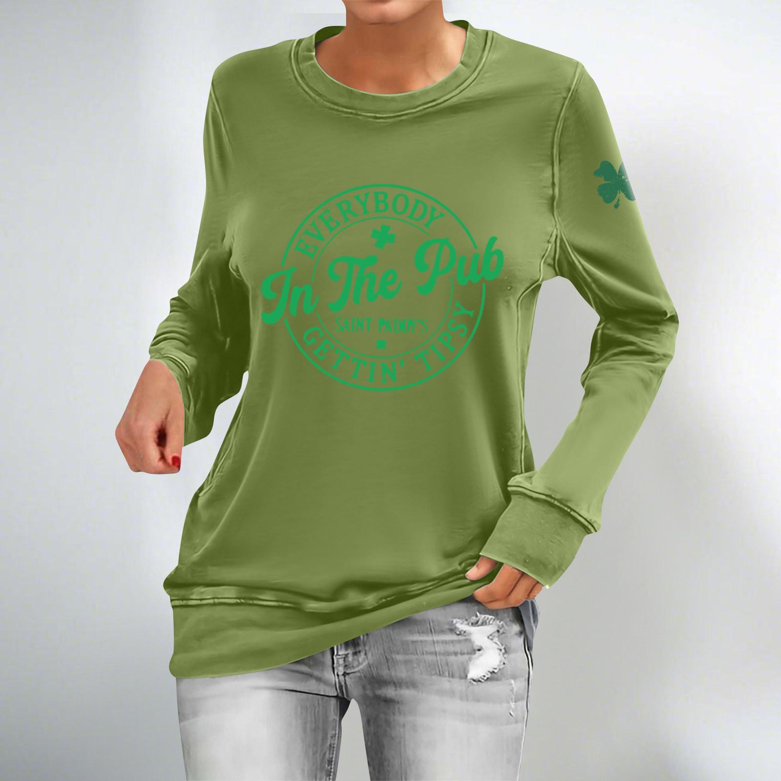 Жіночі повсякденні модні світшоти з довгим рукавом і круглим вирізом з принтом. Пуловер XL світло-зелений колір
Жіночі повсякденні модні світшоти з довгим рукавом і круглим вирізом з принтом. Пуловер XL світло-зелений колір