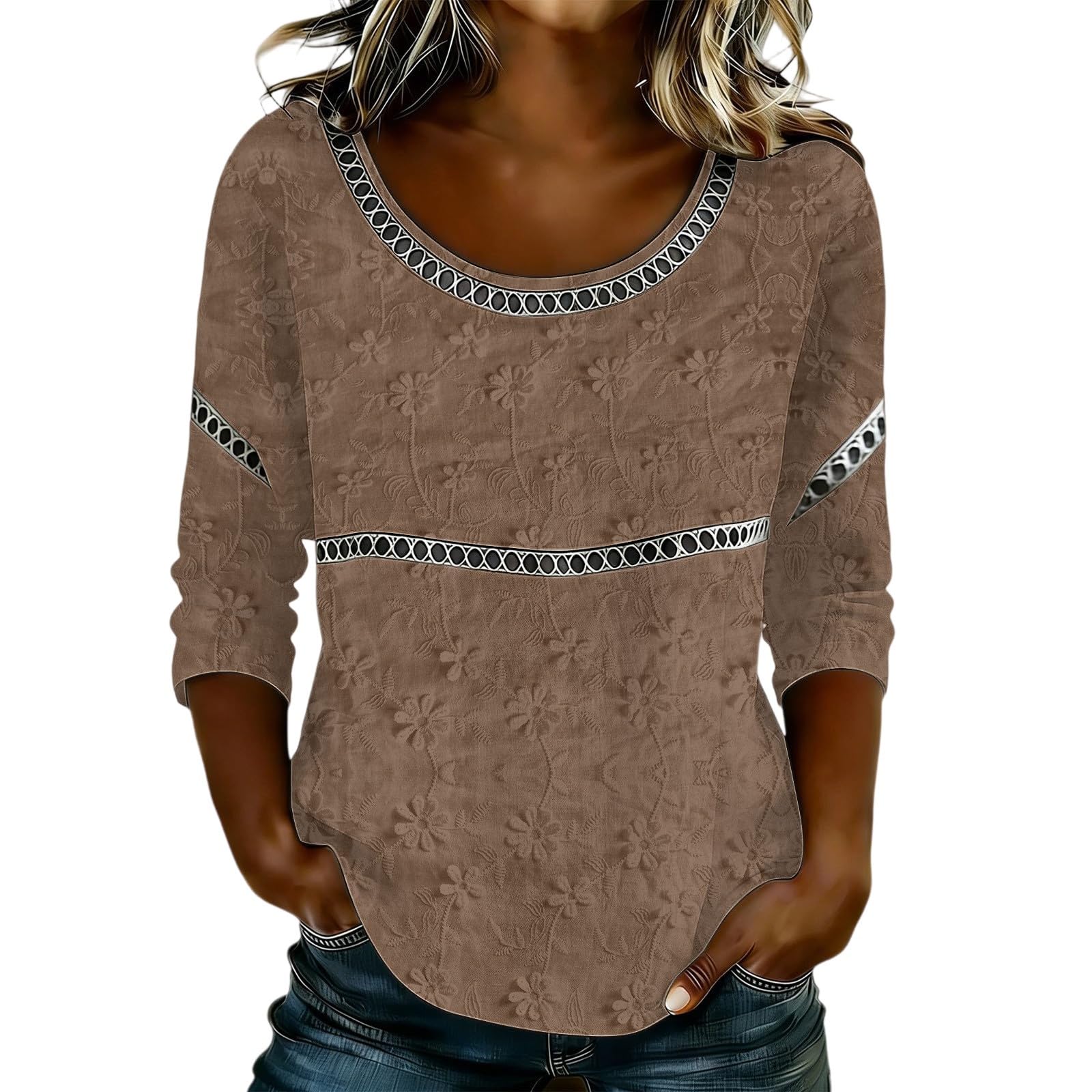 Womens Spring Tops Summer Shirts for Women Womens Summer Tops Dressy Casual Lightweight 3/4 Sleeve Lace Blouse M кофейный
Womens Spring Tops Summer Shirts for Women Womens Summer Tops Dressy Casual Lightweight 3/4 Sleeve Lace Blouse M кофейный