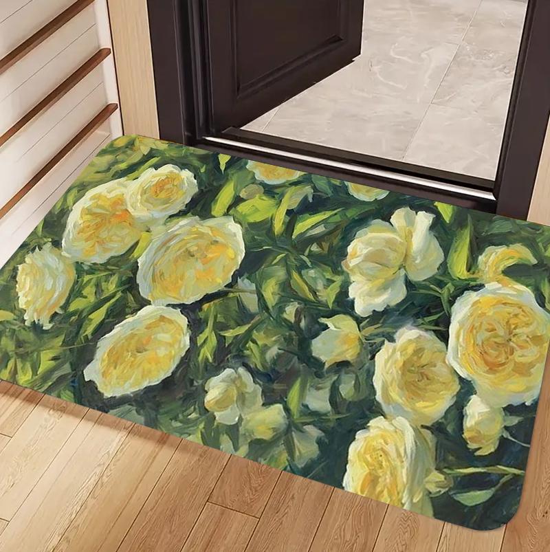 Impressionist Yellow Floral Painting Doormat Carpet Rug Marigold Lily Rose Pattern Non Slip Washable Floor Mat for Home Entryway 40x60cm
Impressionist Yellow Floral Painting Doormat Carpet Rug Marigold Lily Rose Pattern Non Slip Washable Floor Mat for Home Entryway 40x60cm