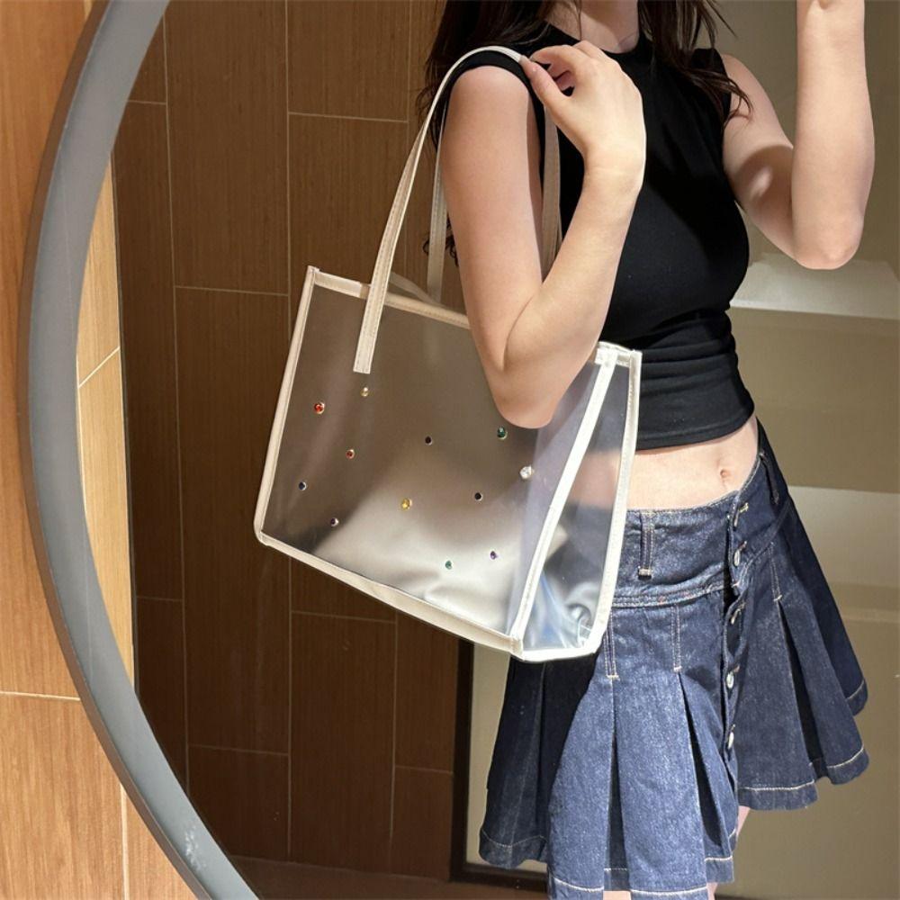 2pcs/set Waterproof Jelly Shoulder Bag Beach Shopping Bag Fashion Transparent Totes Bag Outdoor
2pcs/set Waterproof Jelly Shoulder Bag Beach Shopping Bag Fashion Transparent Totes Bag Outdoor