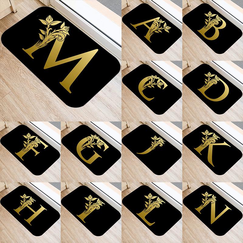 Golden Black Letter Alphabet Leaf 40*60cm Kitchen Entrance Door Mat Coral Velvet Carpet Doormat Indoor Floor Mats Anti-Slip Rug
Golden Black Letter Alphabet Leaf 40*60cm Kitchen Entrance Door Mat Coral Velvet Carpet Doormat Indoor Floor Mats Anti-Slip Rug
