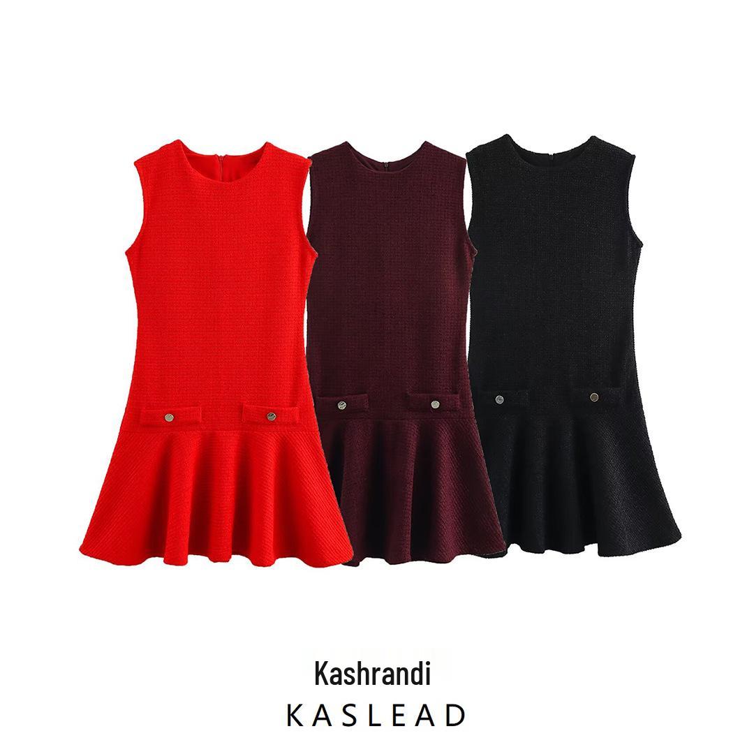 Spring 2025 Women s Textured Sleeveless Crew Neck Dress - European & American Style XS чорний
Spring 2025 Women s Textured Sleeveless Crew Neck Dress - European & American Style XS чорний