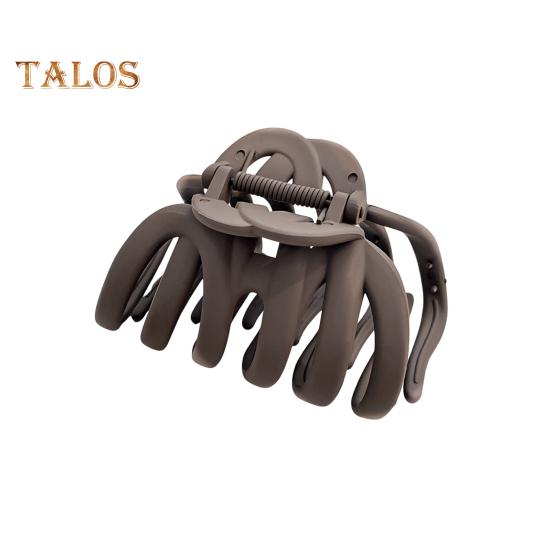 Большая заколка для волос в форме осьминога с противоскользящими зубцами, женская, с прочным захватом, нескользящая задняя головка для душа, аксессуары для волос темный кофе